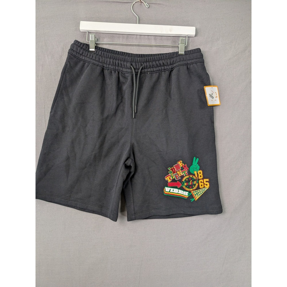 Hope & Wonder Juneteenth Vibes Fleece Shorts Black‎ XL 18-20 548-0685